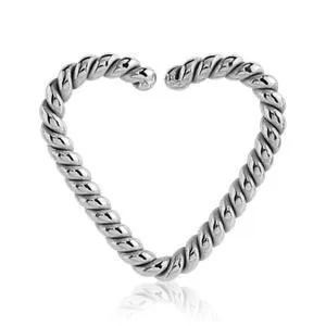 Rings Braided Stainless Heart Continuous Ring Tulsa Body Jewelry