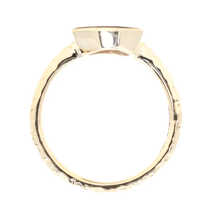 Rings Discovery Gems 139ct Geo Slice Purple Sapphire Evergreen Low Profile Bezel Solitaire Ring in 14k Yellow Gold