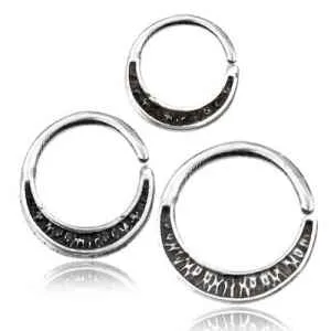 Rings Tulsa Body Jewelry Textured Sterling Silver Continuous Ring