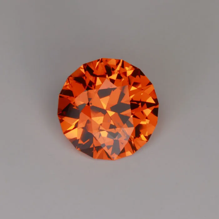 Round Brilliant Cut Malaya Garnet 438 Carats Moriartys Gem Art Rings