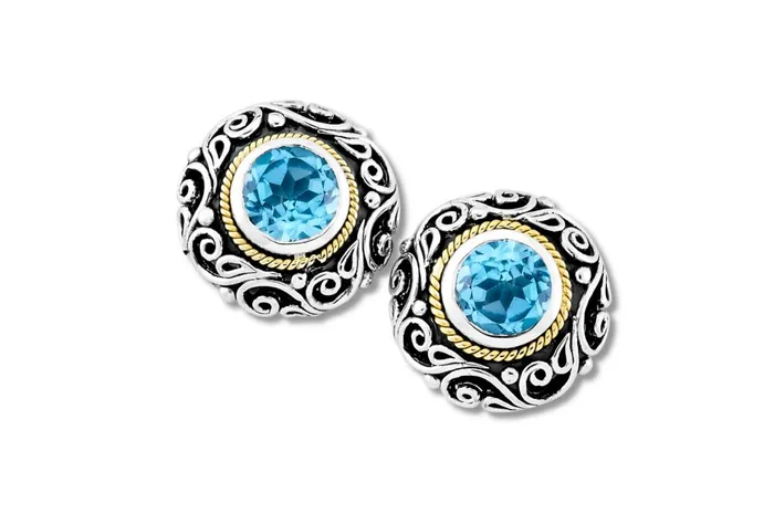 Samuel B Earrings Imun Earrings Blue Topaz