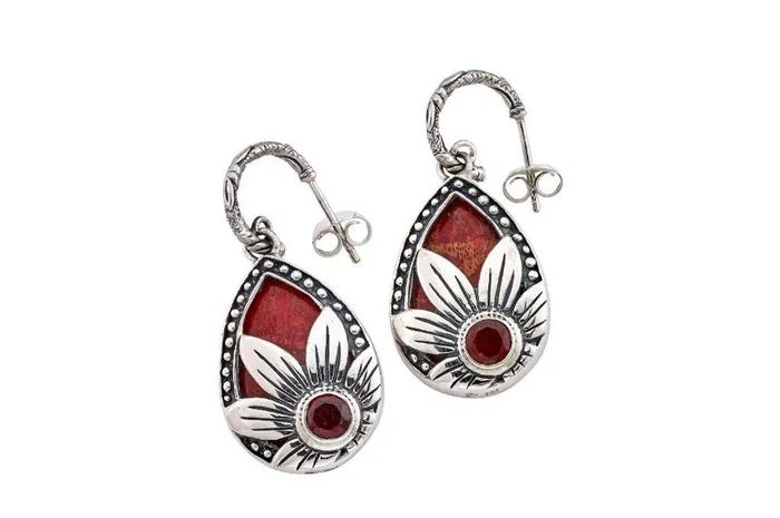 Samuel B Earrings Makana Earrings Coral
