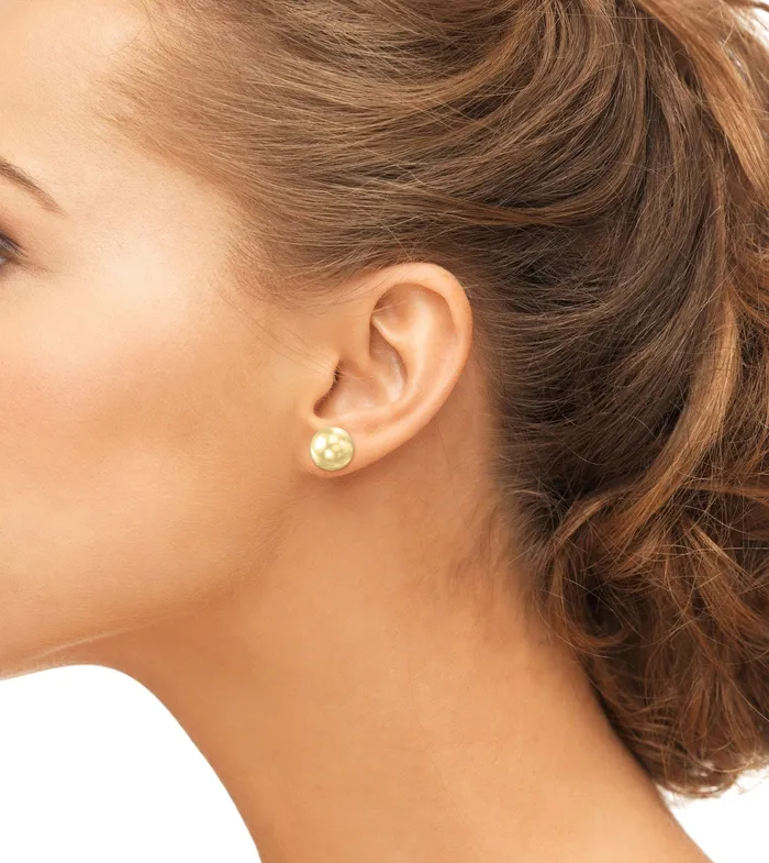 SPT Earrings Golden South Sea Round Pearl Stud Earrings 110120mm