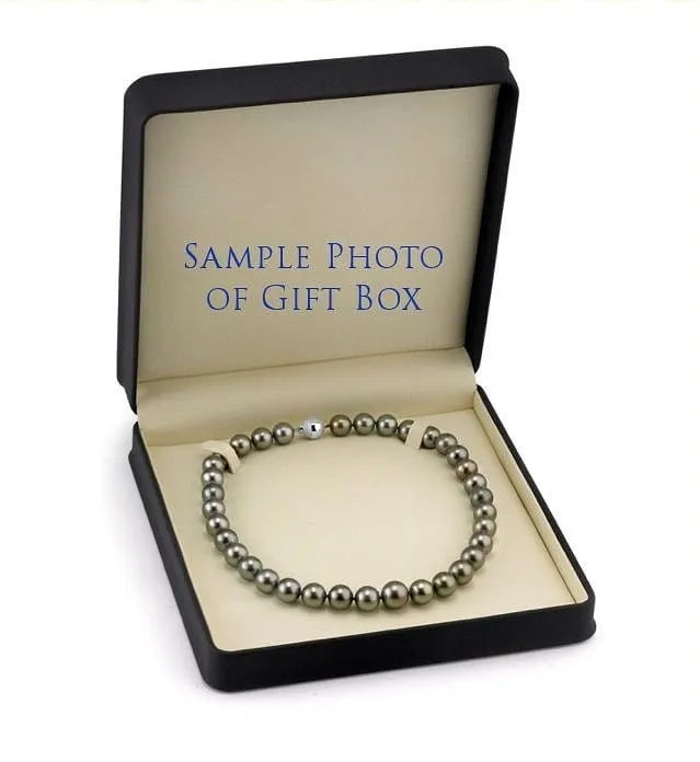 SPT Necklaces Black Tahitian True Round Pearl Necklace 80100mm AAA Quality