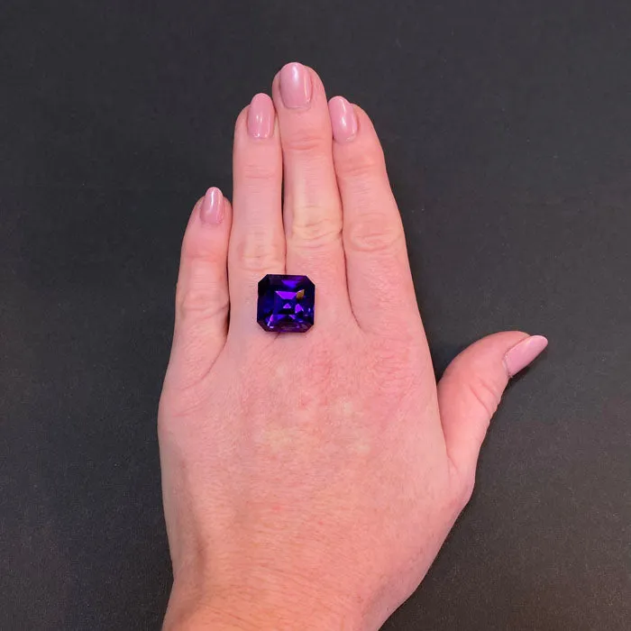 Square Step Cut Amethyst 2383 Carats Moriartys Gem Art Rings