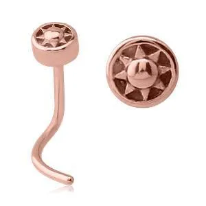Sun Rose Gold Nostril Screw Tulsa Body Jewelry Earrings