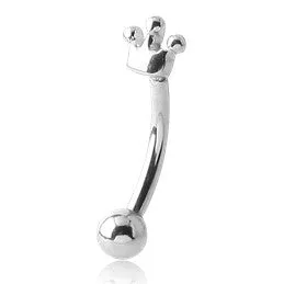Tulsa Body Jewelry Bracelets Crown Stainless Eyebrow Barbell