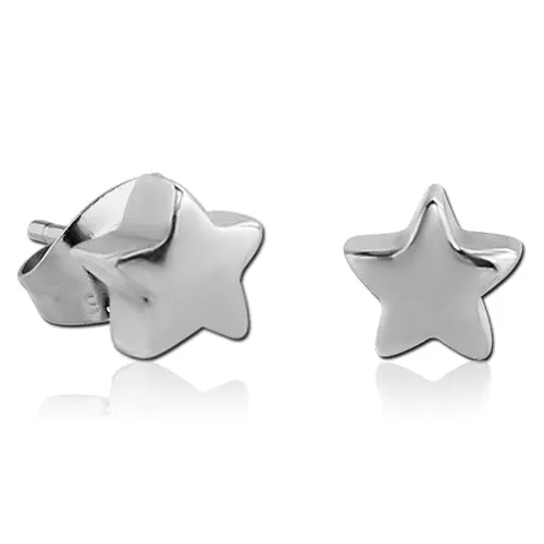 Tulsa Body Jewelry Earrings Star Stainless Stud Earrings