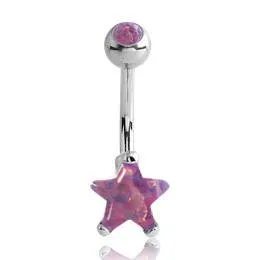 Tulsa Body Jewelry Opal Star Belly Ring Rings Tulsa Body Jewelry Opal Star Belly Ring Rings