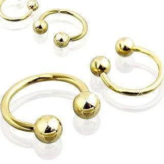 Tulsa Body Jewelry PreStyled Sets 14g Gold Circular Barbell