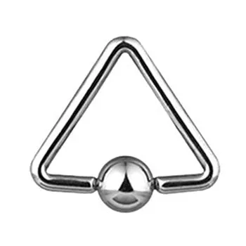 Tulsa Body Jewelry Rings 16g Triangle Captive Bead Ring