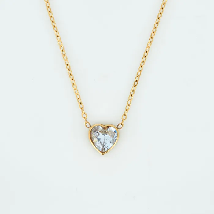 Upakarna Necklaces Diamond Heart Necklace Gift Set