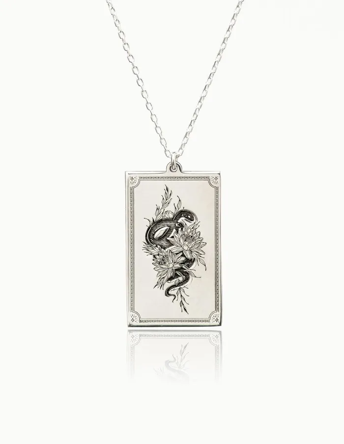 Vintage Snake Silver Necklace artuckycom Necklaces