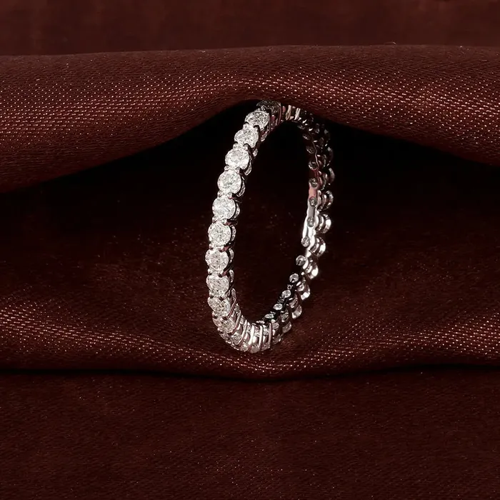 10k White Gold Moissanite Best Eternity Ring 1ct Total Luxus Moissanite Rings Jewelry Rings