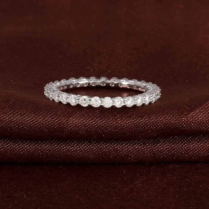 10k White Gold Moissanite Best Eternity Ring 1ct Total Luxus Moissanite Rings Jewelry Rings