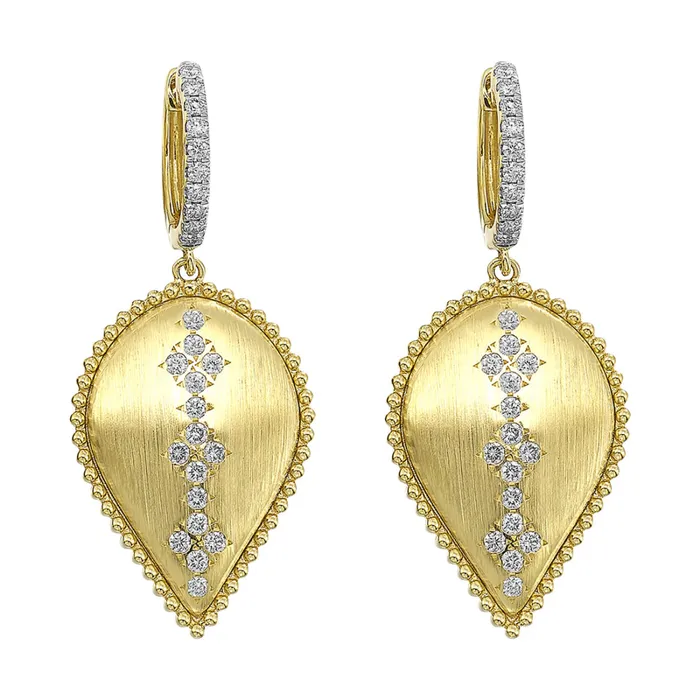 14Kt Yellow Gold Diamond 12Ctw Earring Gems One Earrings