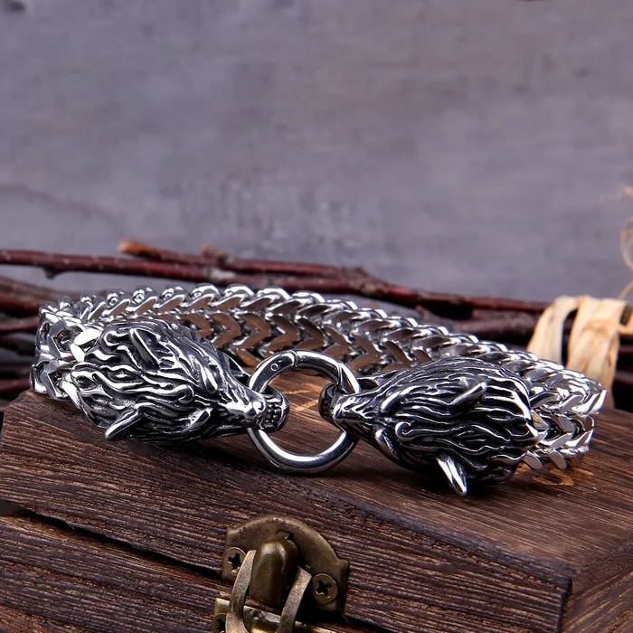 AE Bracelets Viking Bracelet Geri And Freki Wolves
