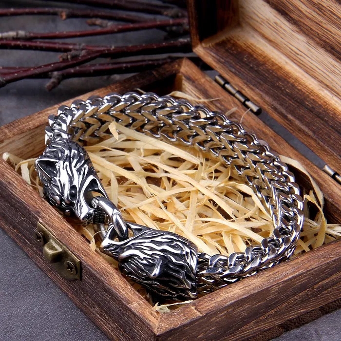 AE Bracelets Viking Bracelet Geri And Freki Wolves