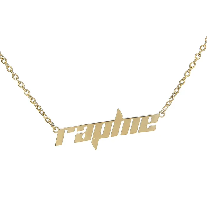 aiobo Necklaces Classic Nameplate Necklace
