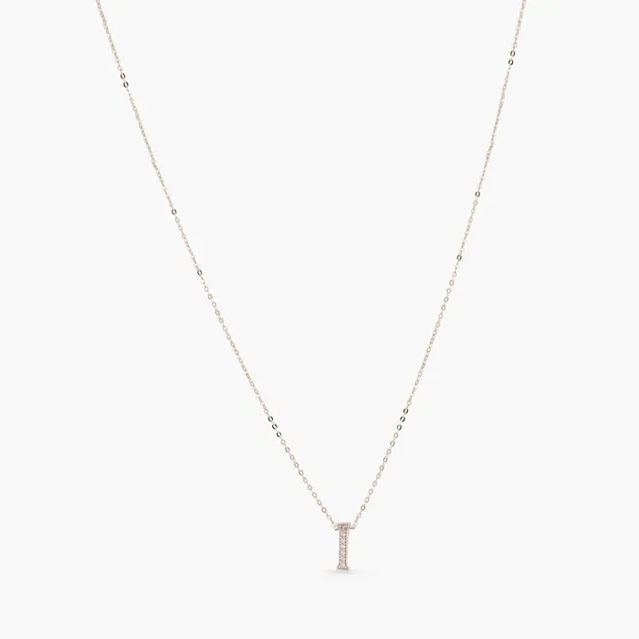 Alphabet AZ Charms CZ WhiteGold Plated Silver Necklace SILVER Necklaces