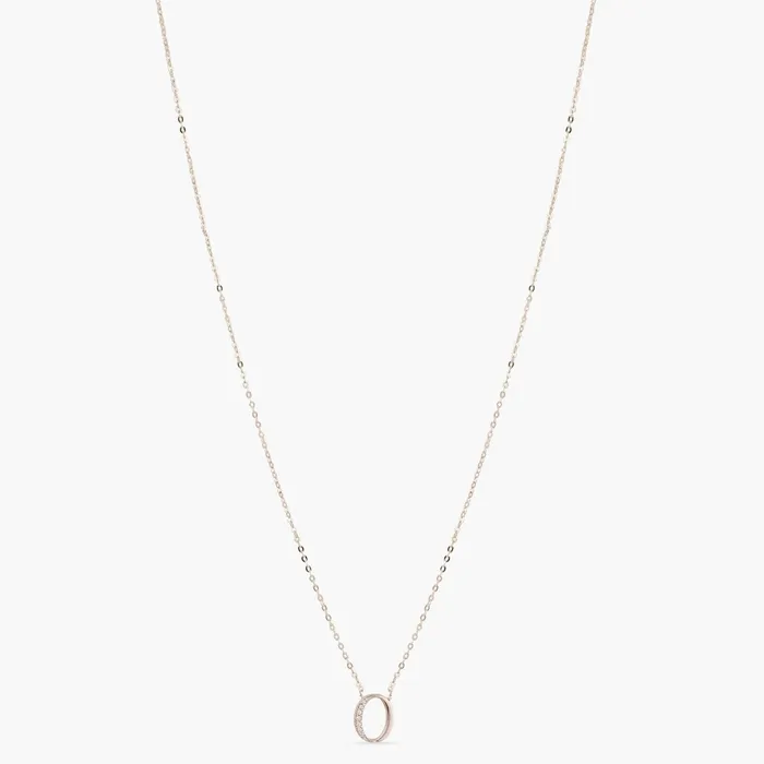 Alphabet AZ Charms CZ WhiteGold Plated Silver Necklace SILVER Necklaces