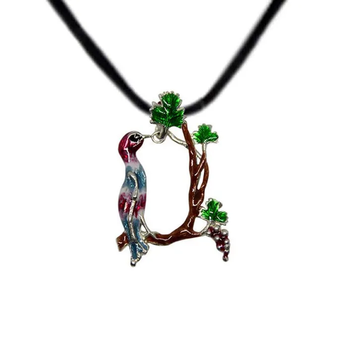ArtZard Necklaces ArtZard Armenian Bird Letter Trchnakir Silver Pendant with Enamel