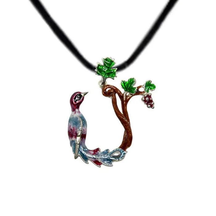 ArtZard Necklaces ArtZard Armenian Bird Letter Trchnakir Silver Pendant with Enamel