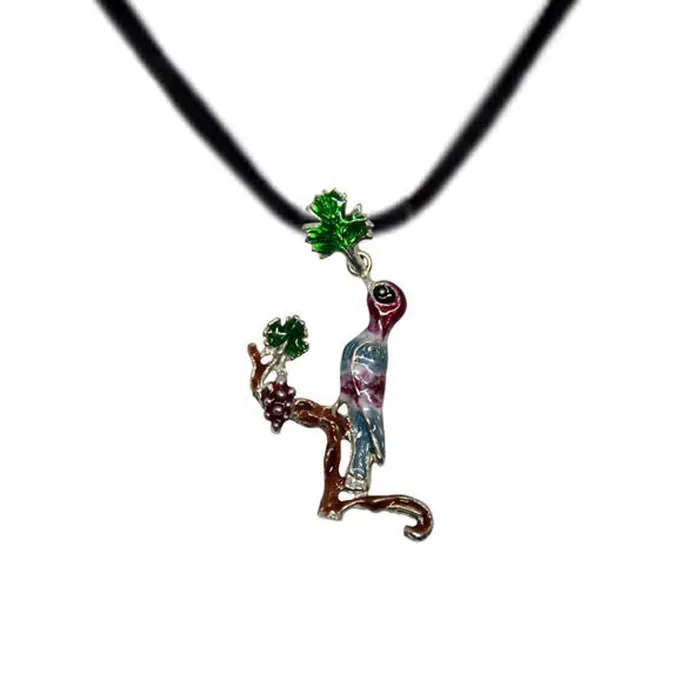 ArtZard Necklaces ArtZard Armenian Bird Letter Trchnakir Silver Pendant with Enamel