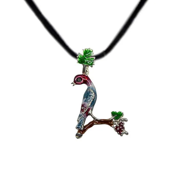 ArtZard Necklaces ArtZard Armenian Bird Letter Trchnakir Silver Pendant with Enamel