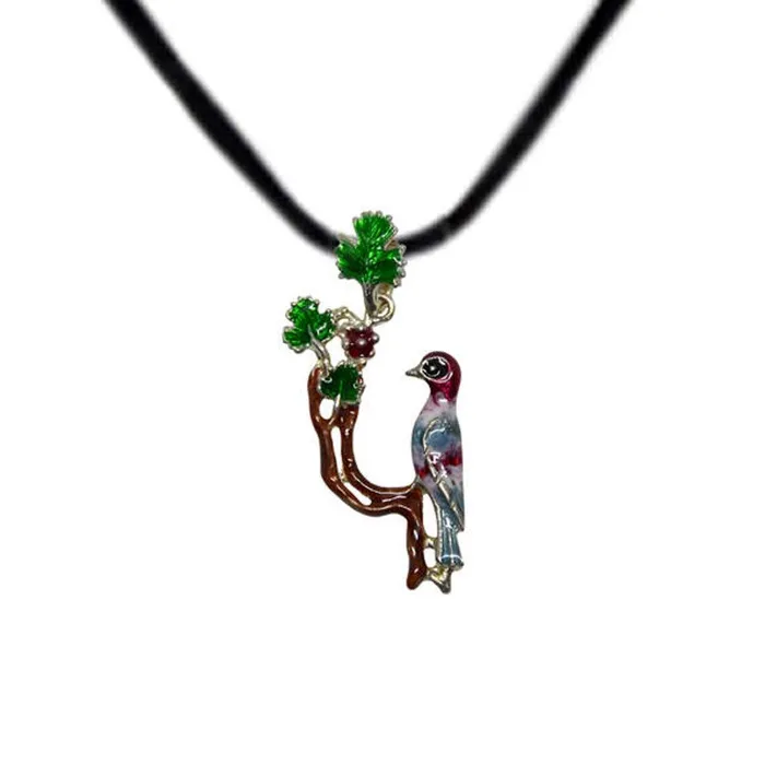 ArtZard Necklaces ArtZard Armenian Bird Letter Trchnakir Silver Pendant with Enamel