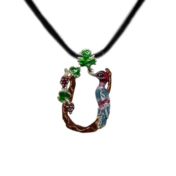 ArtZard Necklaces ArtZard Armenian Bird Letter Trchnakir Silver Pendant with Enamel