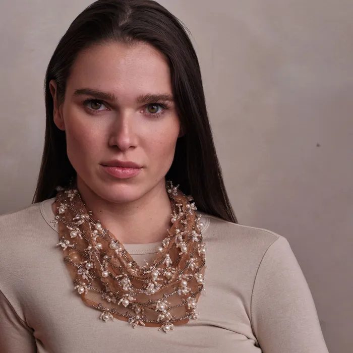 Blair Scarf Necklace Neutrals Mignonne Gavigan Necklaces