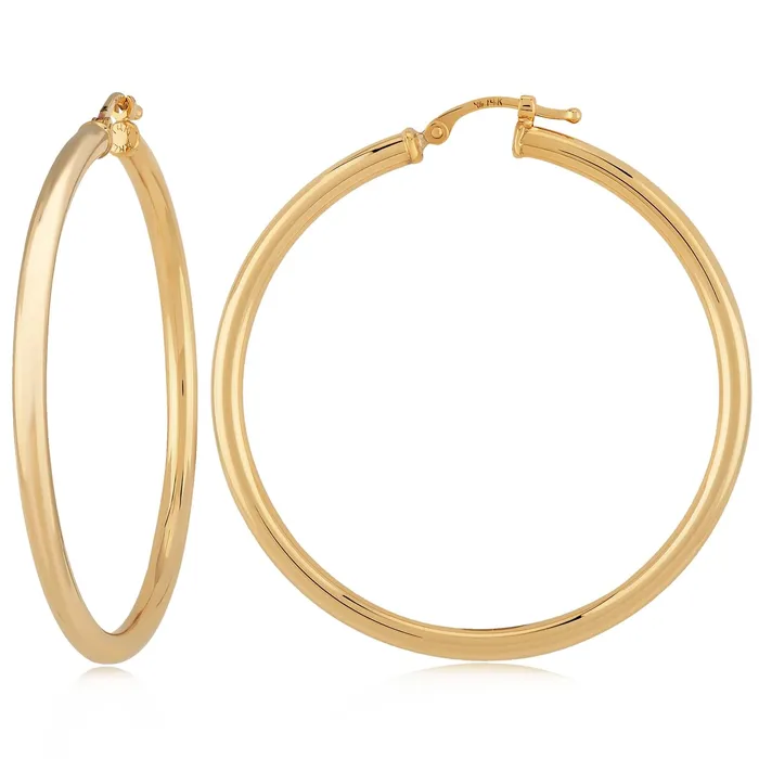 Carla Nancy B Earrings 14k Gold 25x40mm SD Hoop Earrings