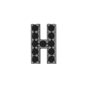 Charm Necklaces SG Fine Slider Pave Letter H Charm