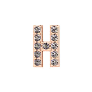 Charm Necklaces SG Fine Slider Pave Letter H Charm