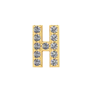 Charm Necklaces SG Fine Slider Pave Letter H Charm