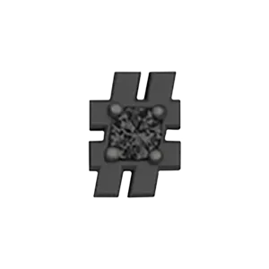 Charm Necklaces Slider Black Diamond Hashtag Charm SG Fine