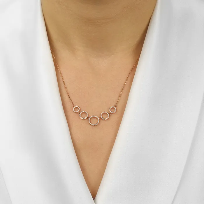 Circle Diamond Necklace International Diamond Center Necklaces