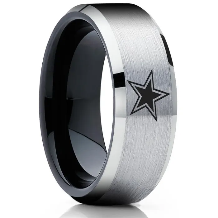 Clean Casting Jewelry Dallas Cowboys Tungsten Ring Black Tungsten Ring Football Ring Cowboys Tungsten Ring Rings Clean Casting Jewelry Dallas Cowboys Tungsten Ring Black Tungsten Ring Football Ring Cowboys Tungsten Ring Rings