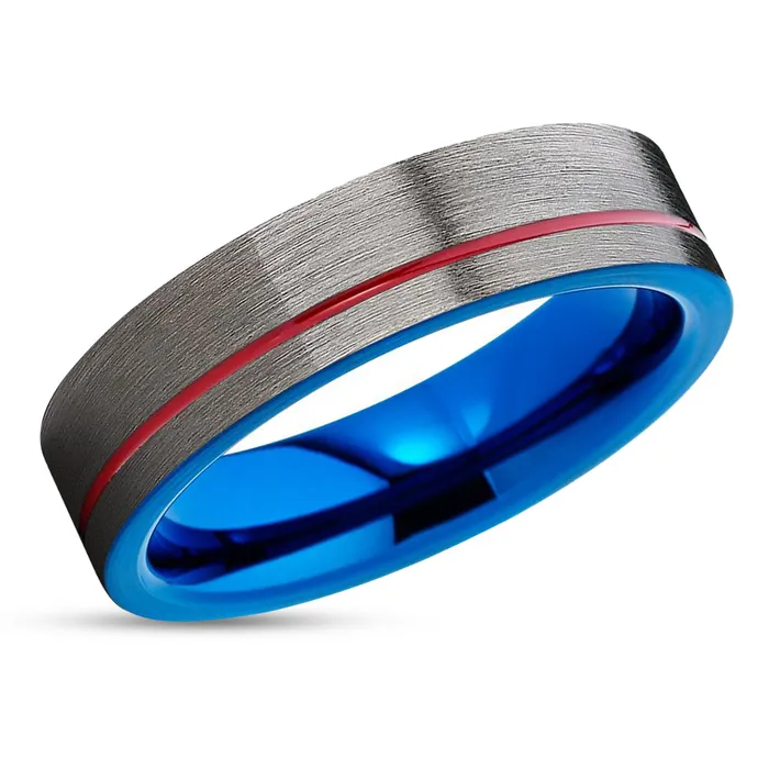 Clean Casting Jewelry Gunmetal Wedding Ring Red Tungsten Ring Tungsten Wedding Band Blue Ring Rings Clean Casting Jewelry Gunmetal Wedding Ring Red Tungsten Ring Tungsten Wedding Band Blue Ring Rings