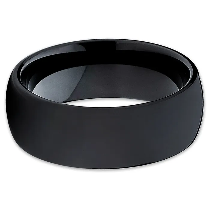 Clean Casting Jewelry Rings Black Tungsten Ring Black Wedding Ring Mans Ring Womens Ring Black Ring
