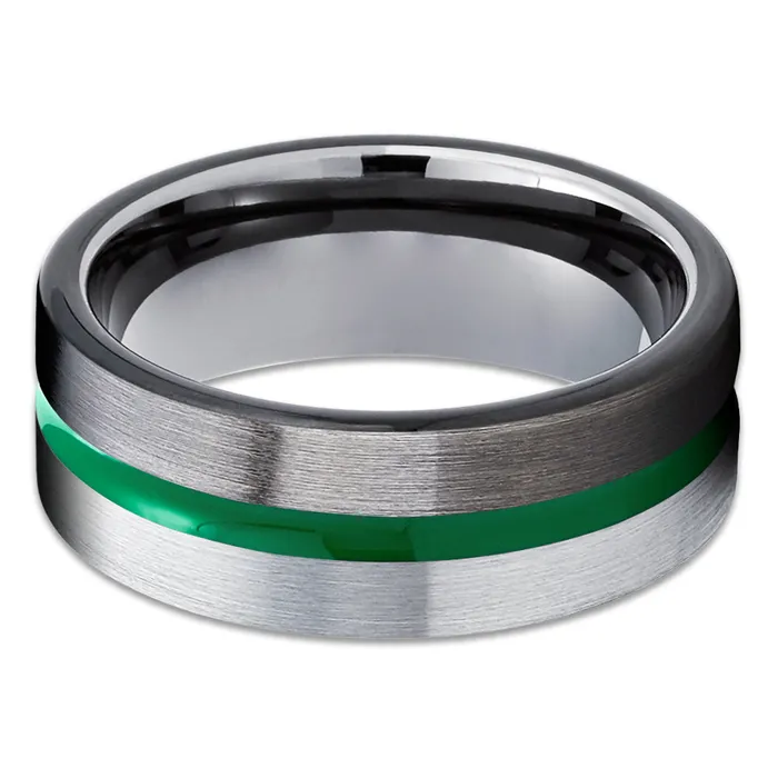 Clean Casting Jewelry Rings Gunmetal Tungsten Ring Green Tungsten Ring Gray Tungsten Ring Engagement Ring