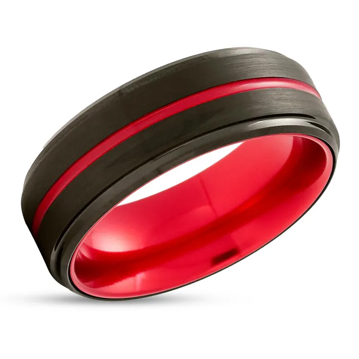 Clean Casting Jewelry Rings Red Tungsten Wedding Ring Black Wedding Ring Tungsten Wedding Ring Red Ring Clean Casting Jewelry Rings Red Tungsten Wedding Ring Black Wedding Ring Tungsten Wedding Ring Red Ring