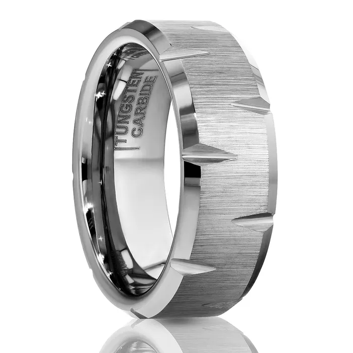 Clean Casting Jewelry Silver 8mm Wedding Ring Tungsten Wedding Band Tungsten Carbide Ring Wedding Ring Rings