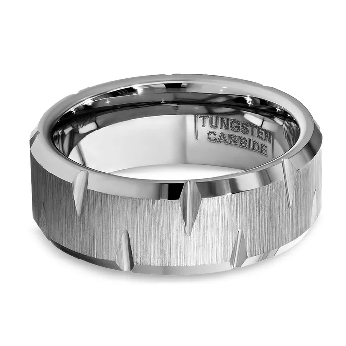 Clean Casting Jewelry Silver 8mm Wedding Ring Tungsten Wedding Band Tungsten Carbide Ring Wedding Ring Rings