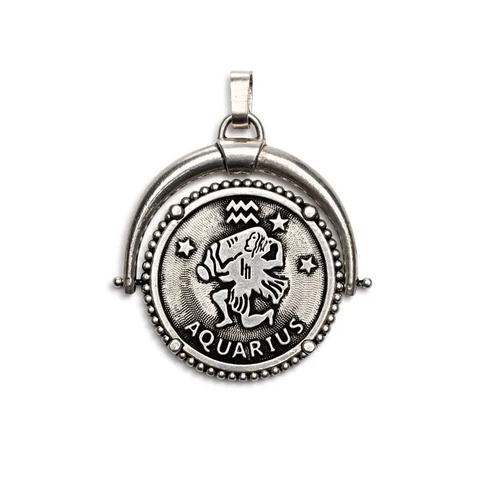 DYLANLEX Charm Necklaces Silver Zodiac Charm
