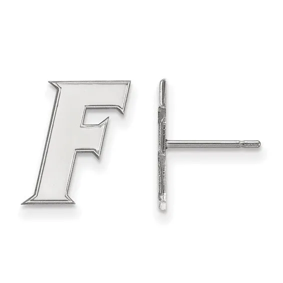 Earrings 10k White Gold LogoArt University of Florida Letter F Small Post Earrings International Diamond Center Earrings 10k White Gold LogoArt University of Florida Letter F Small Post Earrings International Diamond Center