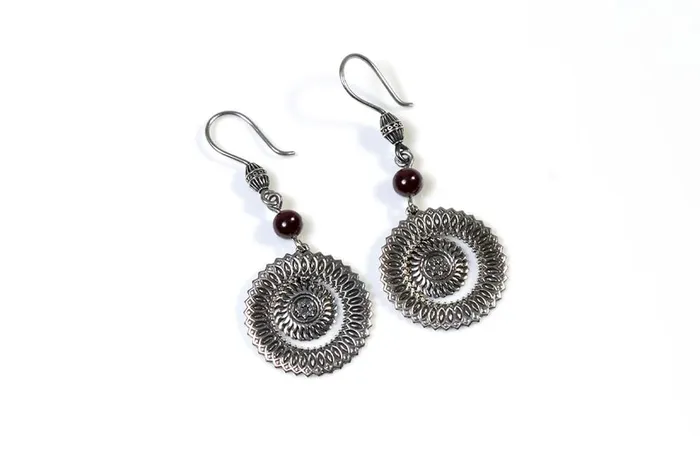 Earrings Arm Root Sun Earrings Garnet Arm Root