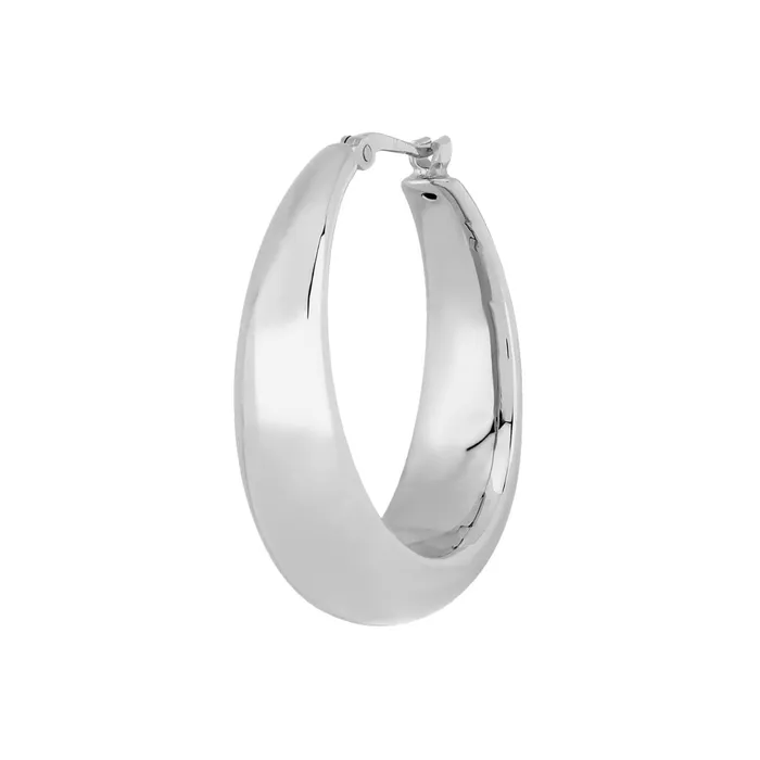 Earrings Carla Nancy B Sterling Silver Modern Round Hoop Earrings