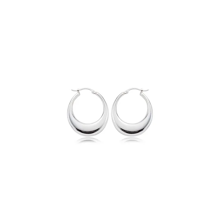 Earrings Carla Nancy B Sterling Silver Shell Hoop Earrings